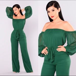 Fashion Nova Lorena Off-the-Shoulder Jumpsuit